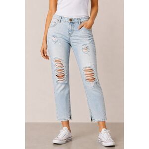 One X One Teaspoon Low Waist Freebirds Short Rigid Skinny Leg Jeans Blue 30